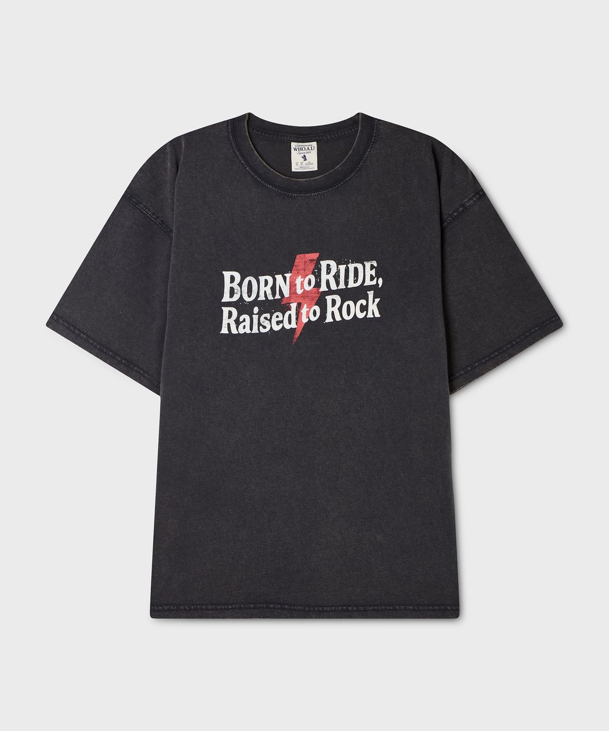 후아유(WHO.A.U) Rock Music Vintage Dyed T-shirt / WHRPG3733U