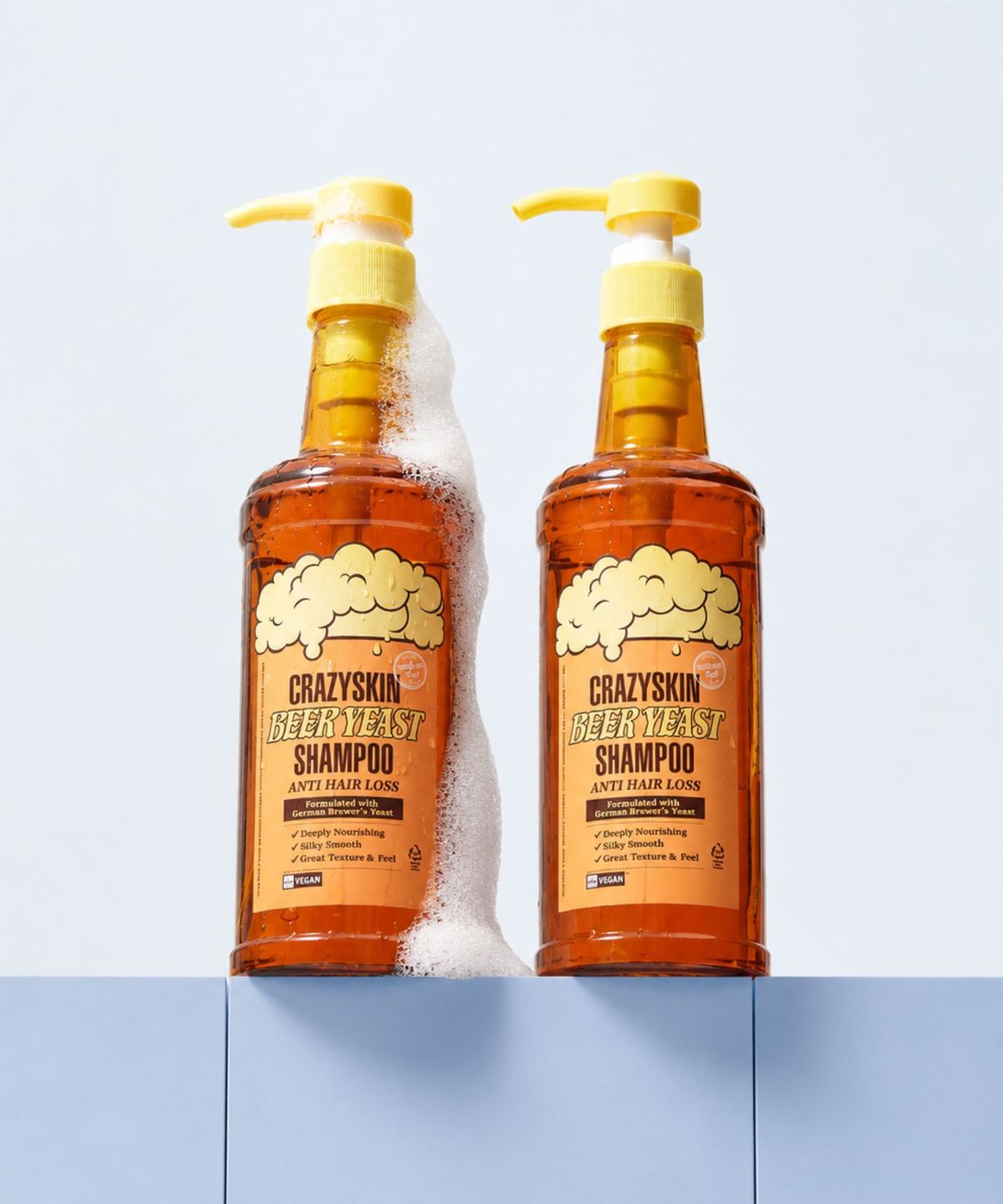 미친스킨(CRAZYSKIN) 맥주효모샴푸 500ml 2개 + 샘플 10매 증정