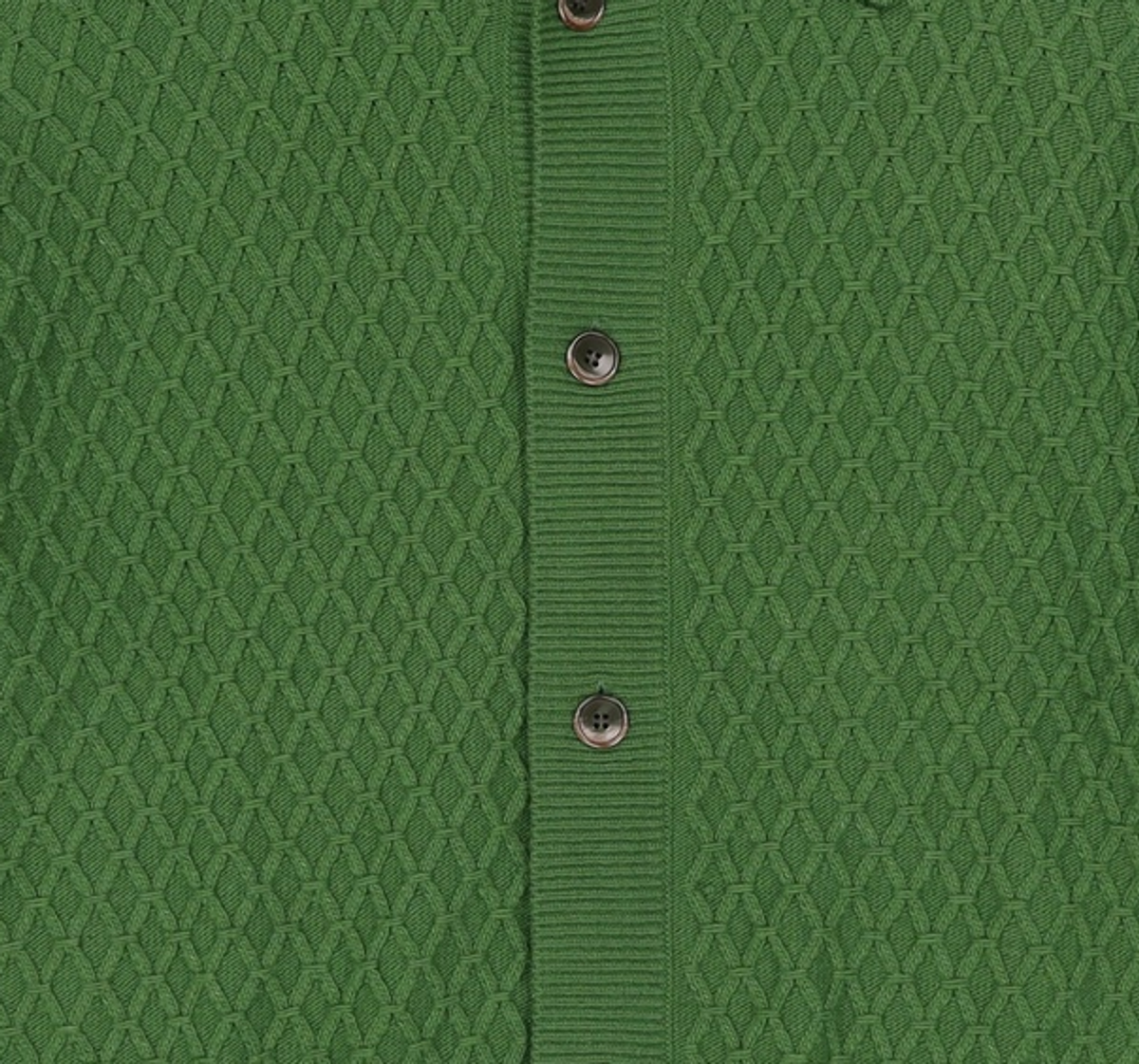 메종미네드(MAISON MINED) WAFFLE COLLAR CARDIGAN GREEN M