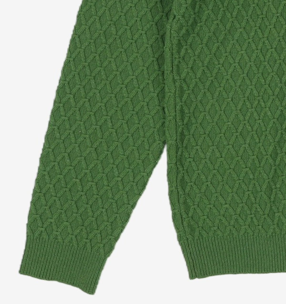 메종미네드(MAISON MINED) WAFFLE COLLAR CARDIGAN GREEN M