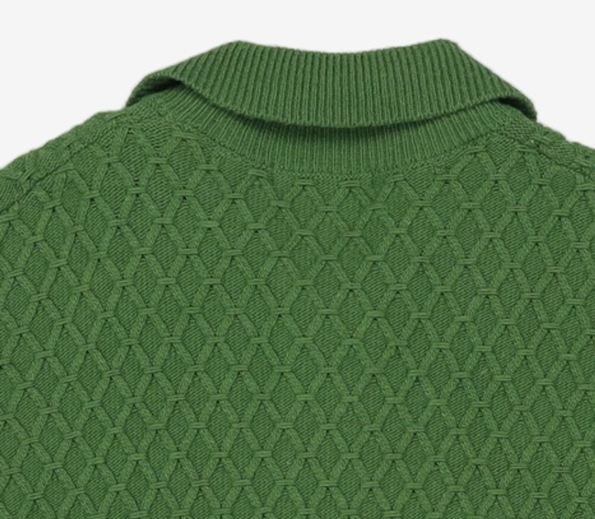 메종미네드(MAISON MINED) WAFFLE COLLAR CARDIGAN GREEN M