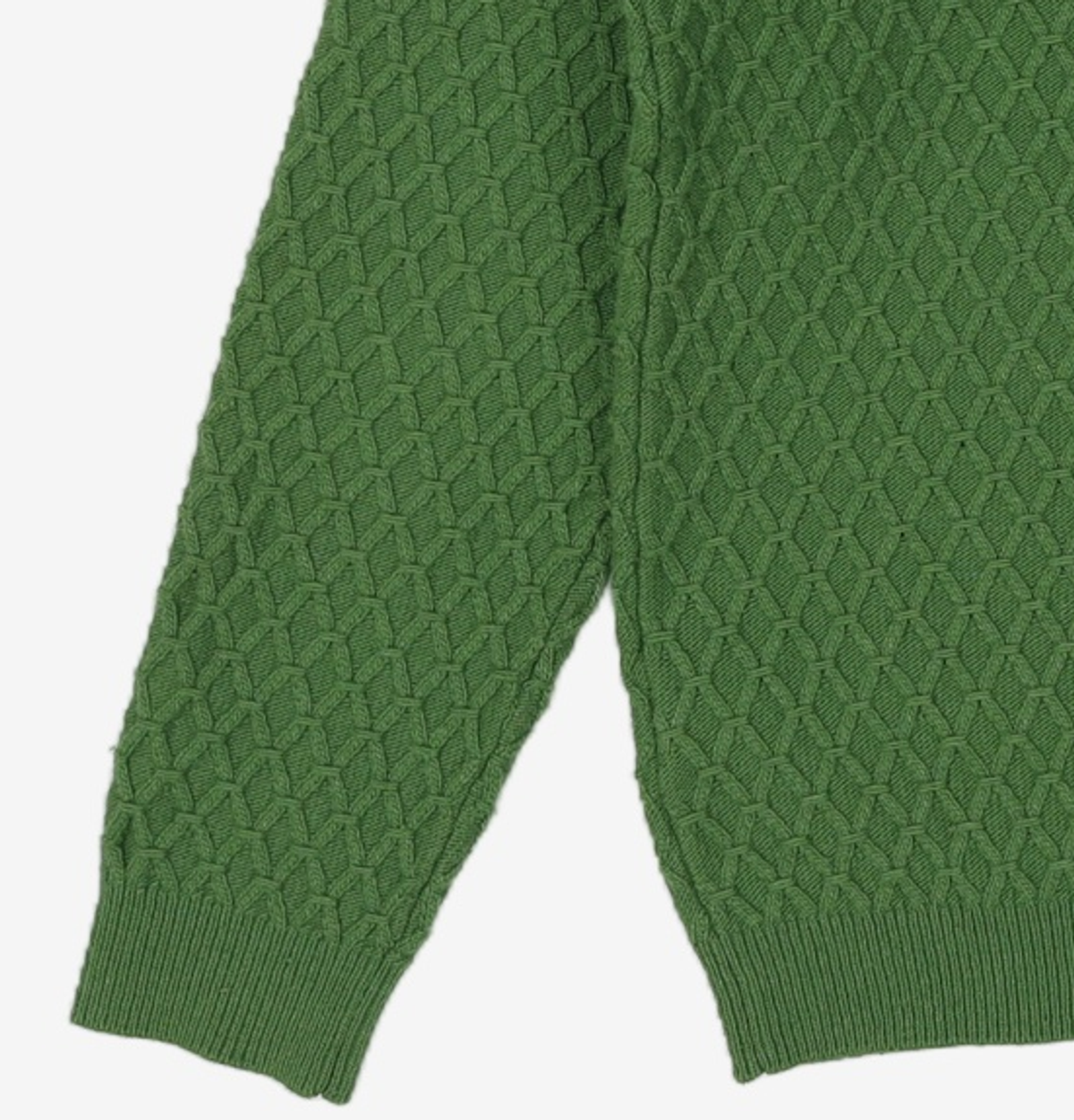메종미네드(MAISON MINED) WAFFLE COLLAR CARDIGAN GREEN M