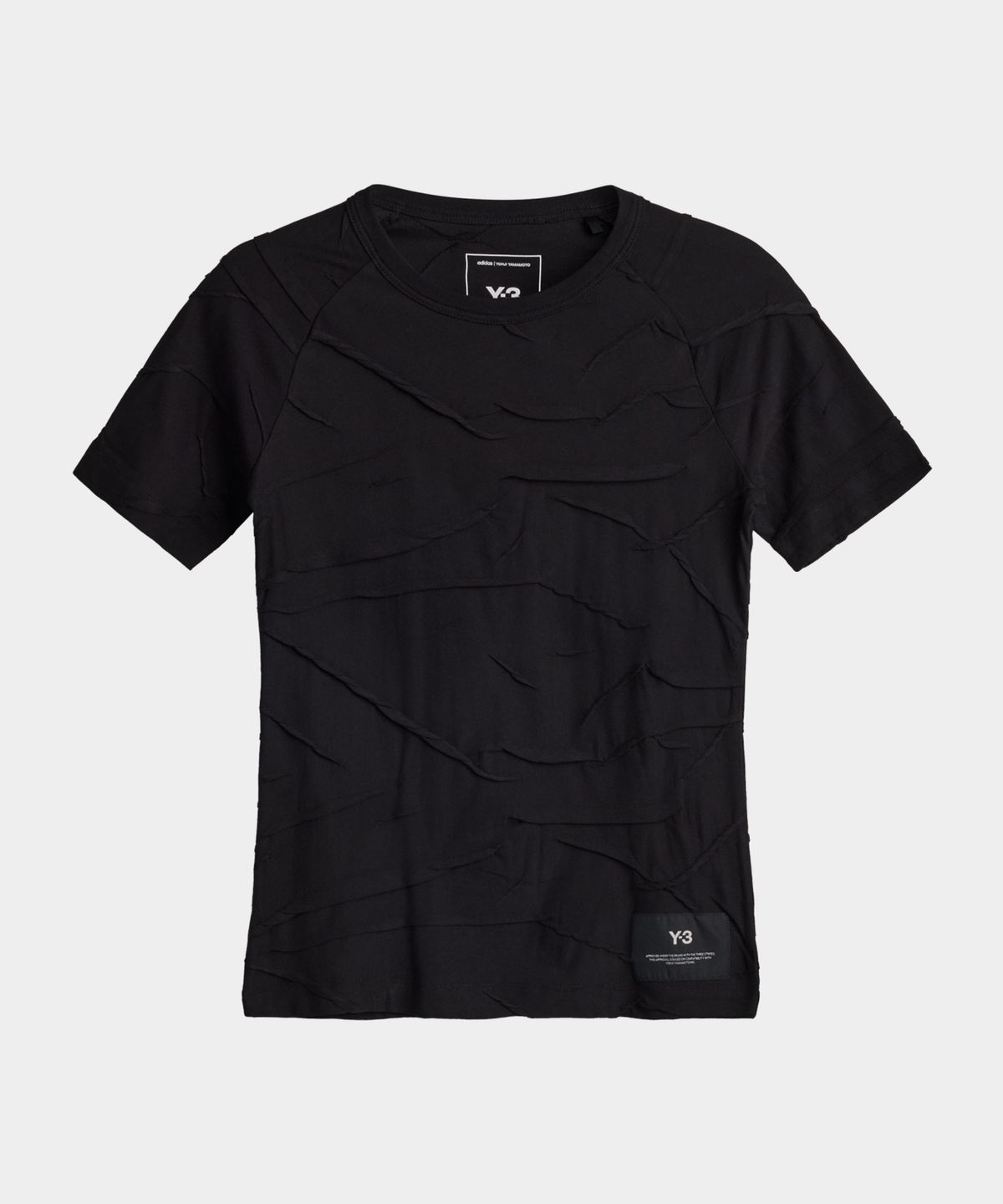 와이쓰리(Y-3) (W) 플리티드 숏 슬리브 티셔츠 블랙 PLTD SS TEE BLACK