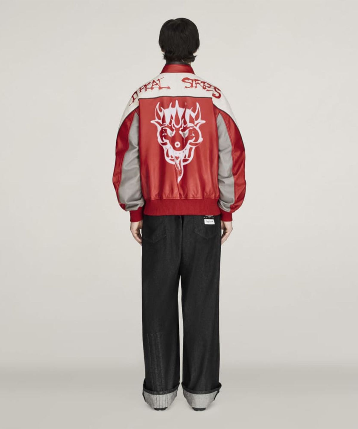 와이쓰리(Y-3) (U) 치토 GFX 레더 재킷 레드 GFX LEATHR JKT RED