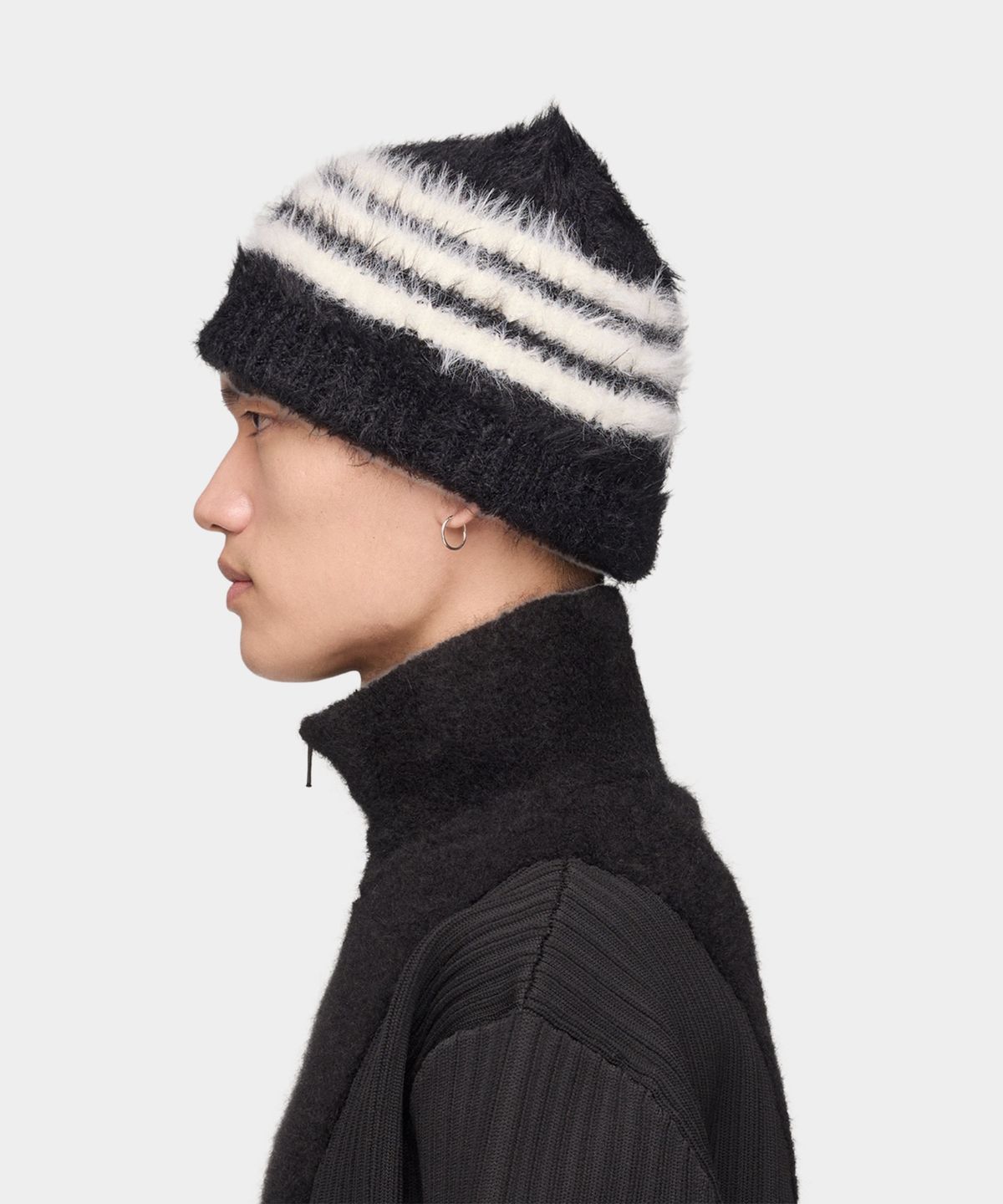 와이쓰리(Y-3) (U) 3S 비니 블랙 Y-3 3S BEANIE BLACK/CREAM WHITE
