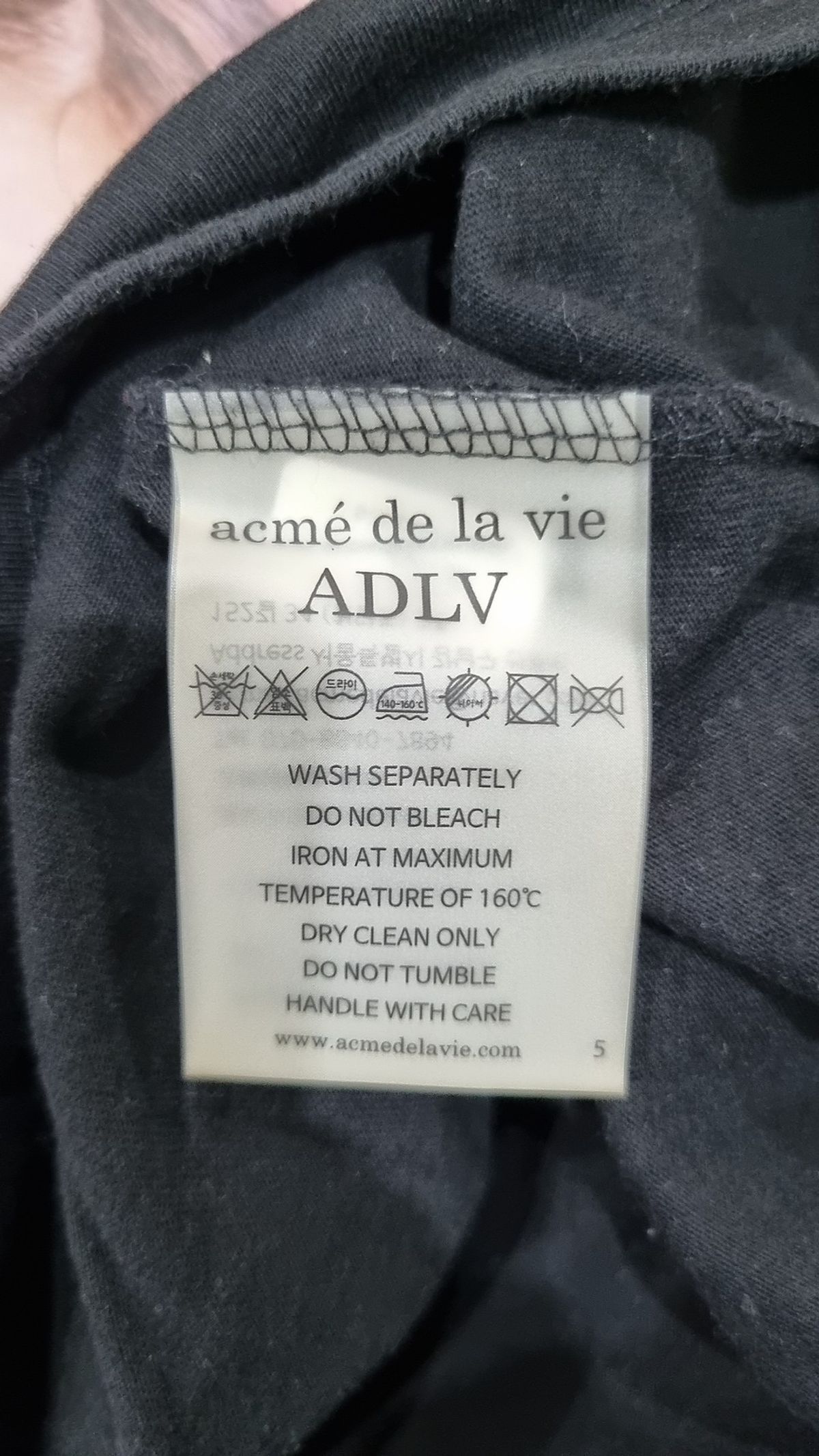 아크메드라비(ACME DE LA VIE) ADLV BABY FACE SHORT SLEEVE T-SHIRT BLACK JEWELRY 1