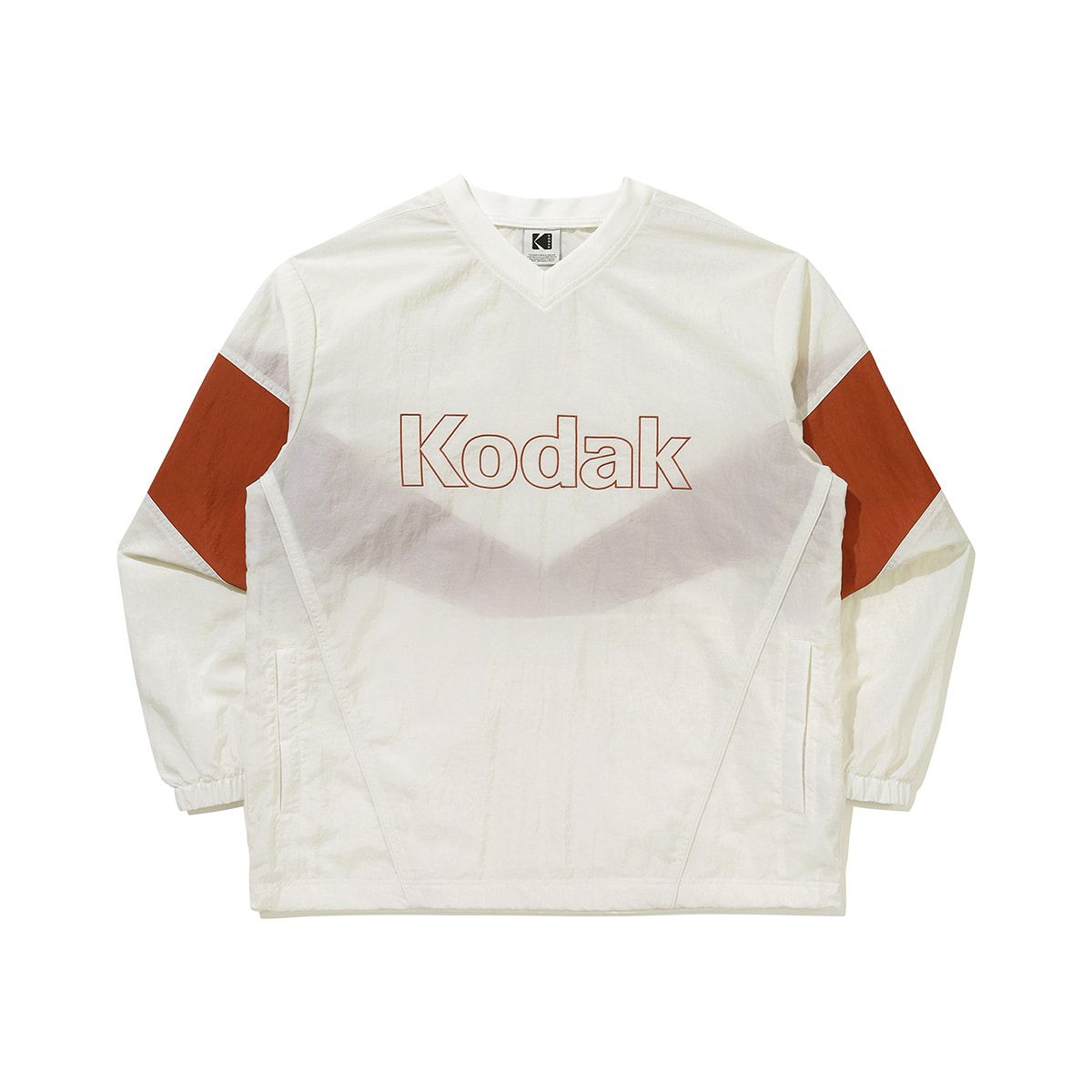 코닥(KODAK) 컬러 블록 긴팔 피스테 IVORY
