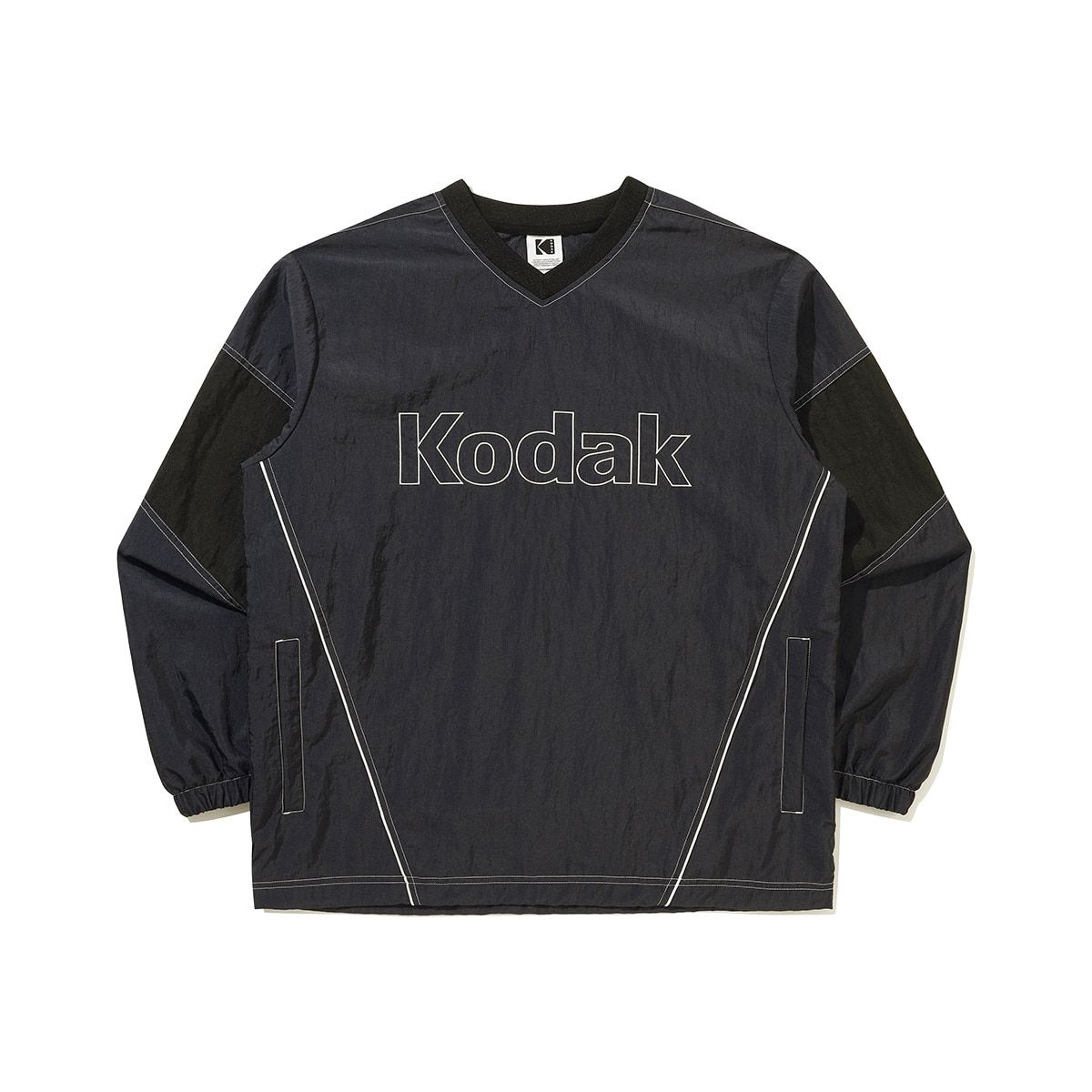 코닥(KODAK) 컬러 블록 긴팔 피스테 CHARCOAL
