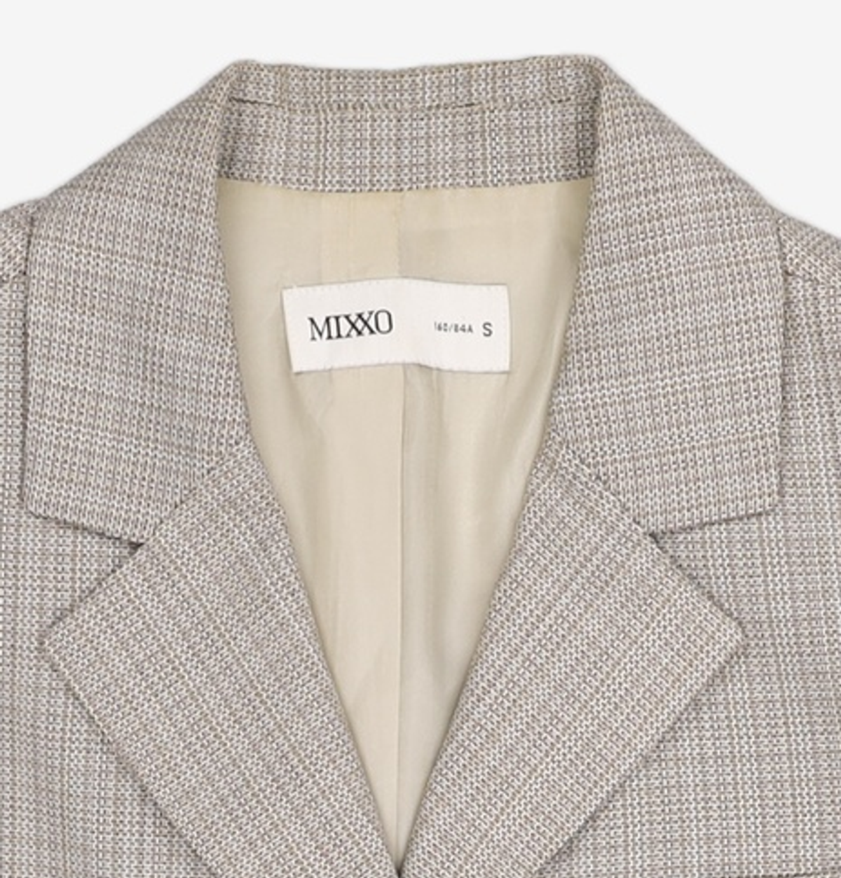 미쏘(MIXXO) 테일러드 싱글 크롭 자켓 MIWJKD301B S