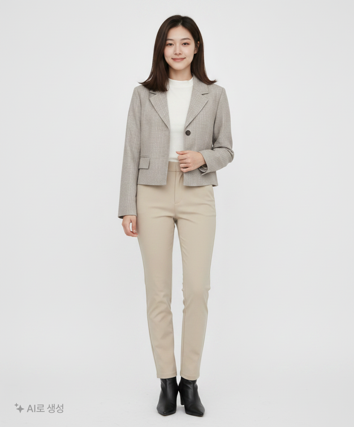 미쏘(MIXXO) 테일러드 싱글 크롭 자켓 MIWJKD301B S