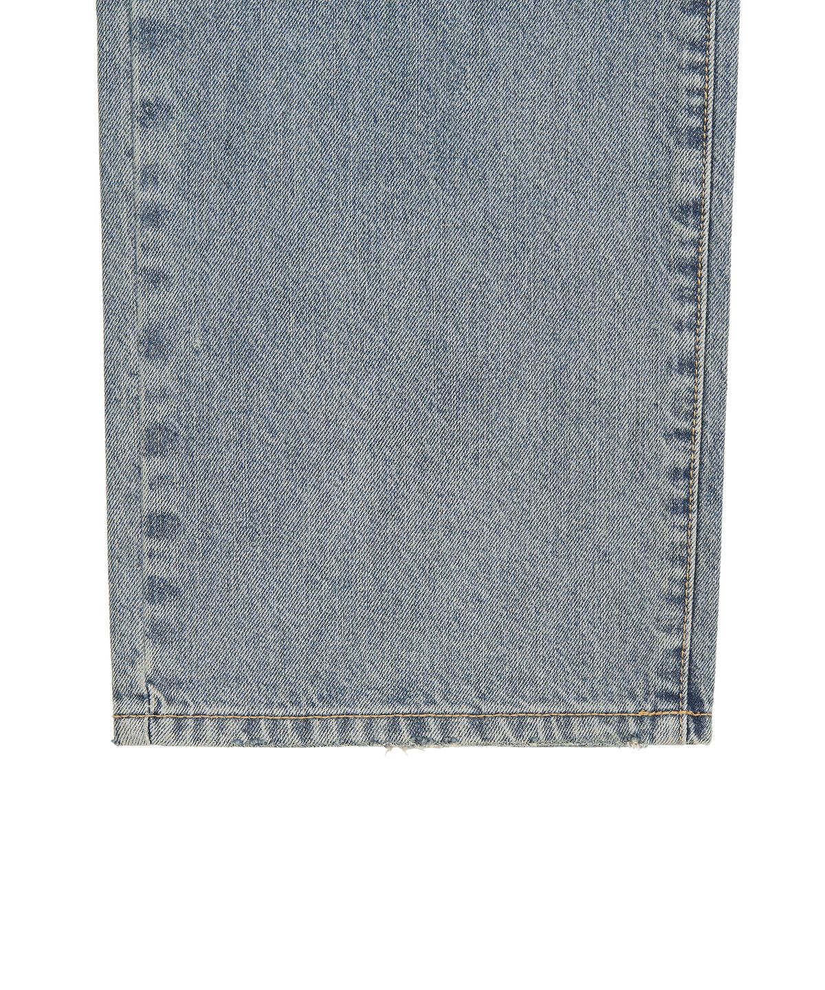 페플리(PEPLEE) Double Back Pocket Damage Denim Pants (Blue)
