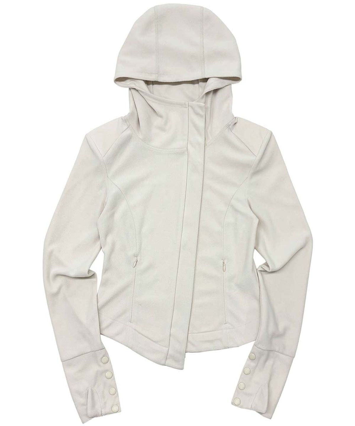스컬프터(SCULPTOR) Hooded Zip-Up Fleece Jacket Dirty White