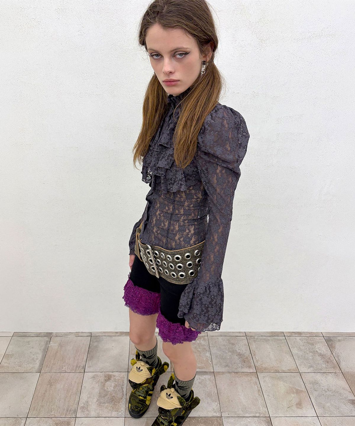스컬프터(SCULPTOR) Victorian Blouse Dirty Plum