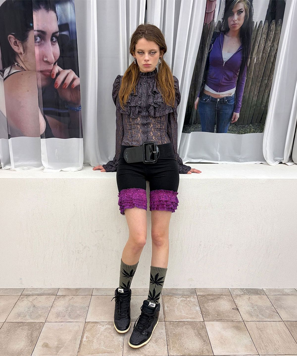 스컬프터(SCULPTOR) Victorian Blouse Dirty Plum
