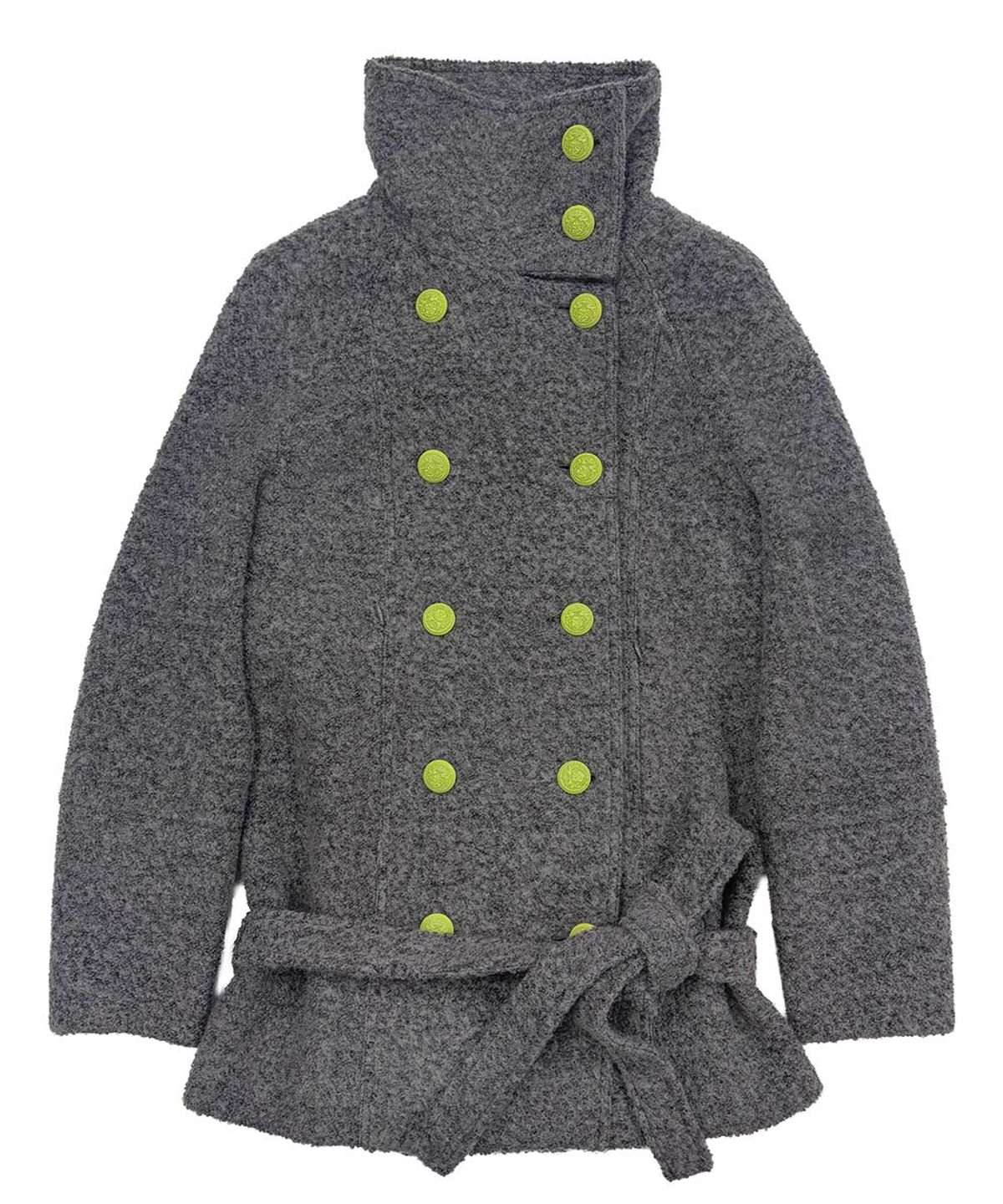 스컬프터(SCULPTOR) Wool Trench Half Coat Melange Gray