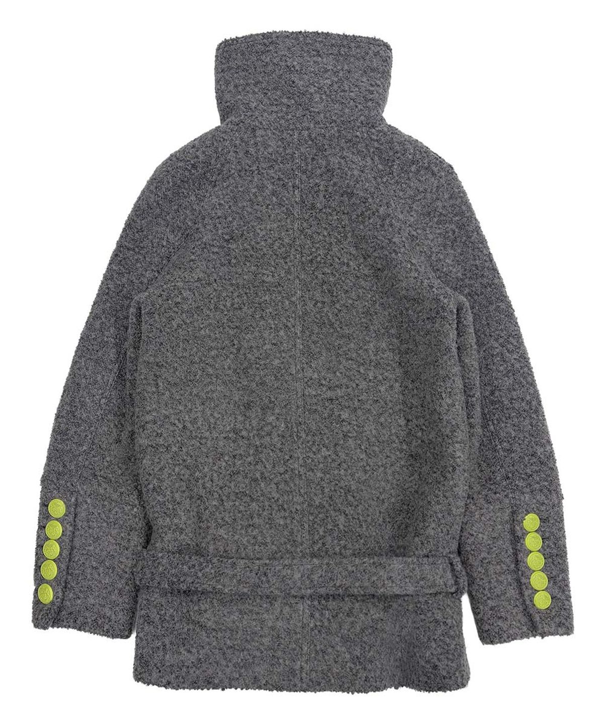 스컬프터(SCULPTOR) Wool Trench Half Coat Melange Gray