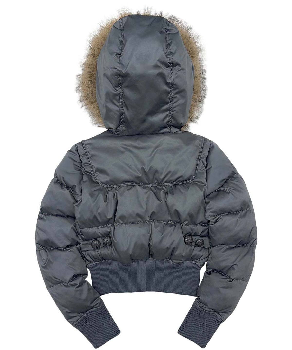 스컬프터(SCULPTOR) Cropped Hooded Puffer Charcoal