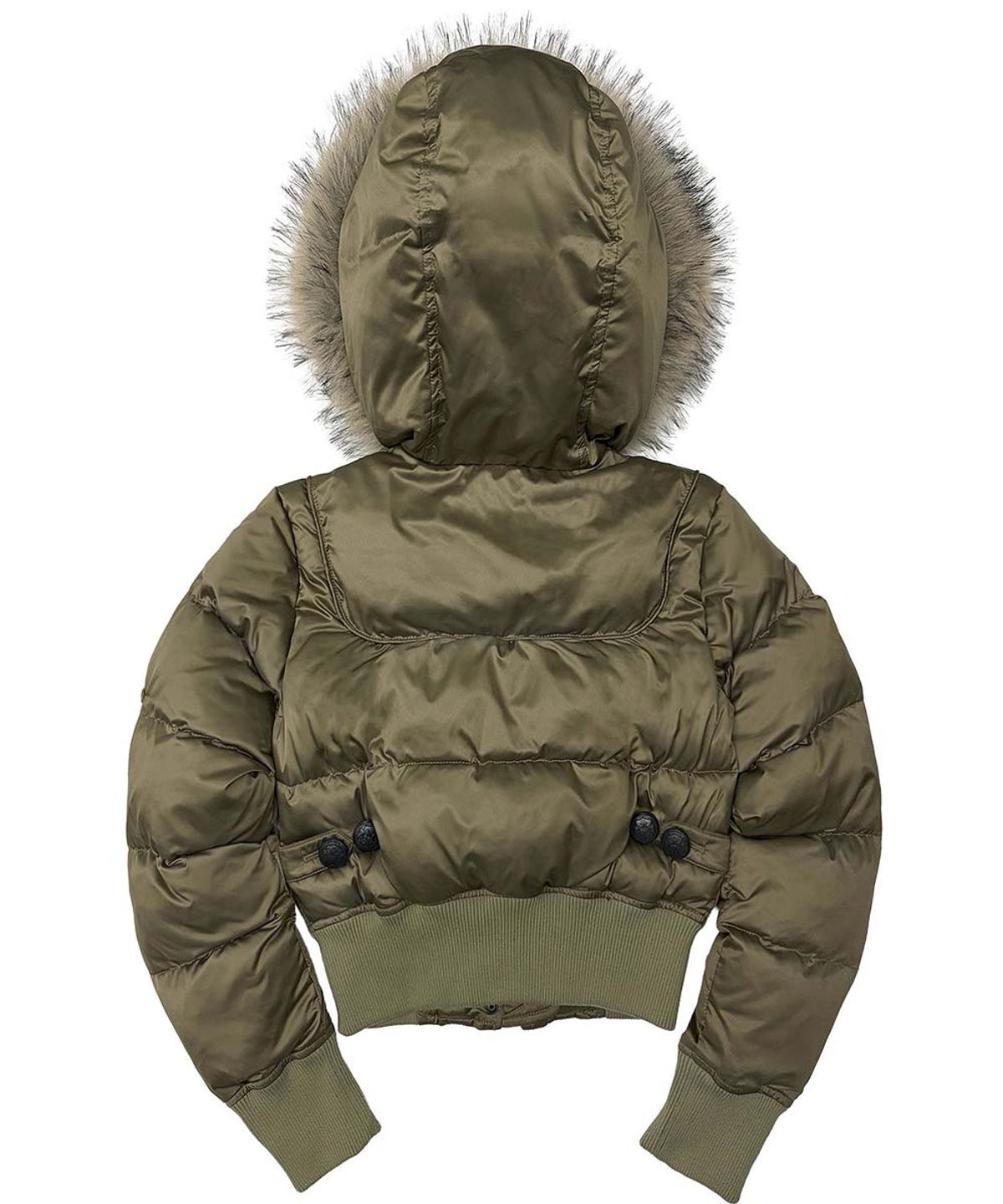 스컬프터(SCULPTOR) Cropped Hooded Puffer Khaki