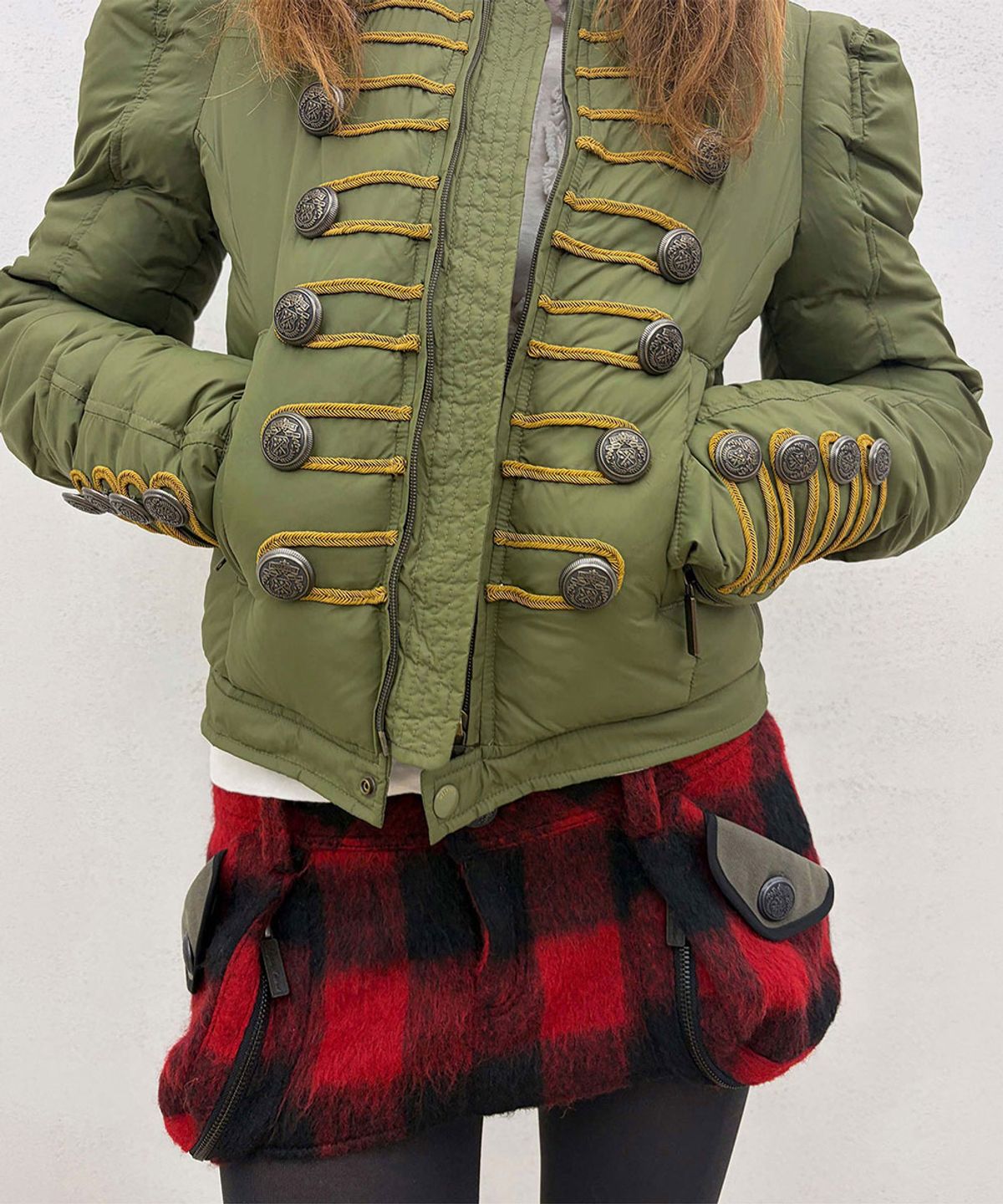 스컬프터(SCULPTOR) Napoleon Puffer Jacket Khaki