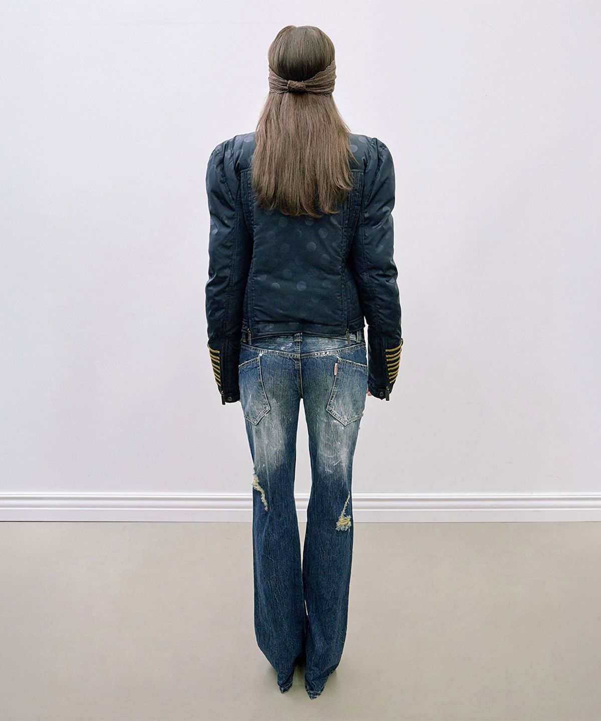 스컬프터(SCULPTOR) Napoleon Puffer Jacket Navy Dot