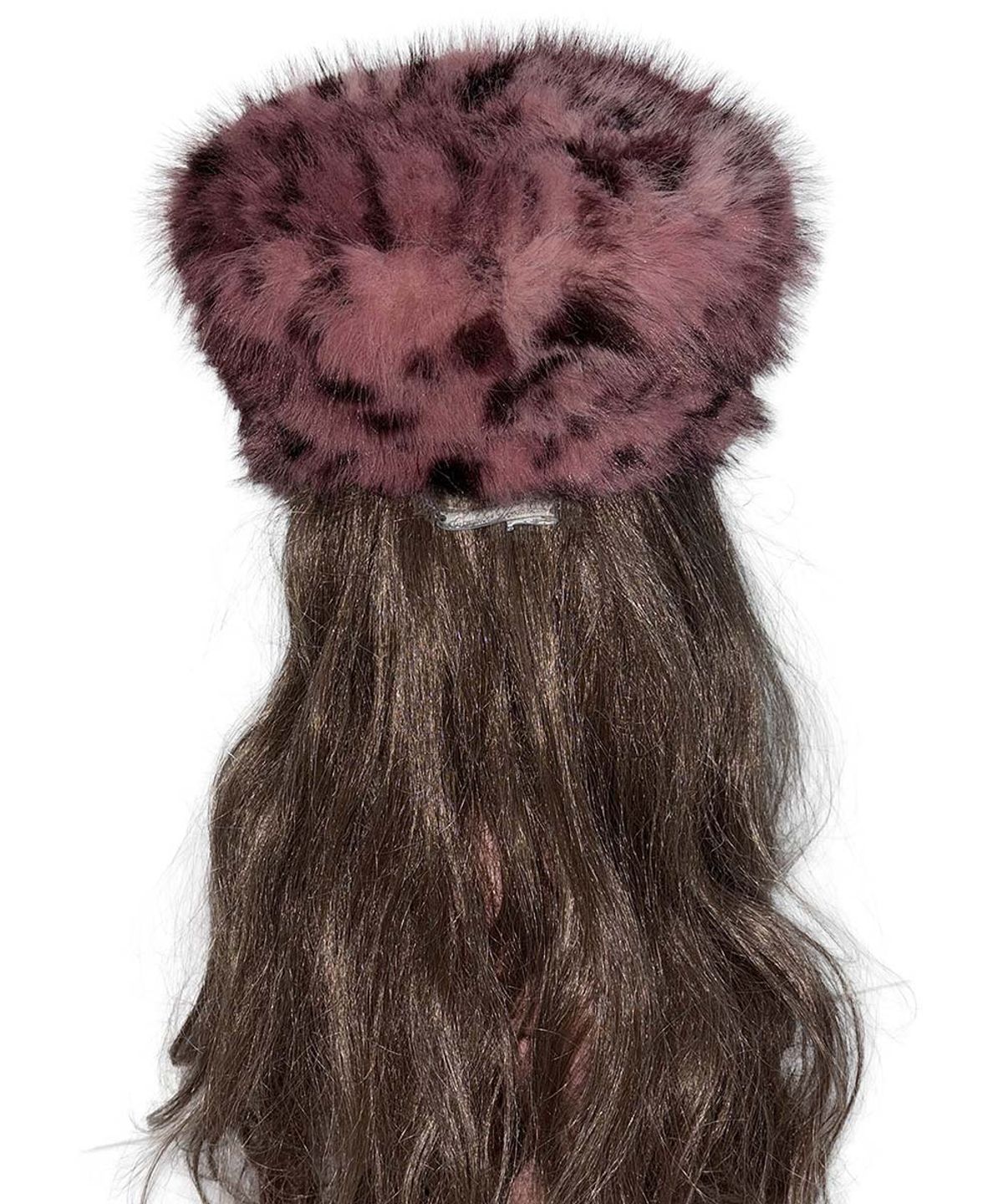 스컬프터(SCULPTOR) Chunky Fur Newsboy Cap Harajuku Leopard