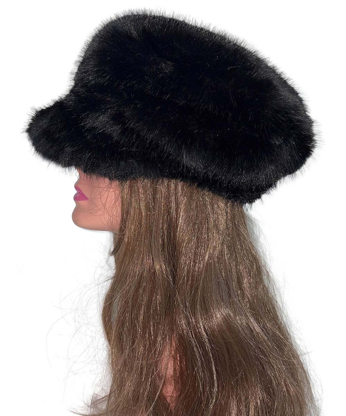 스컬프터(SCULPTOR) Chunky Fur Newsboy Cap Black