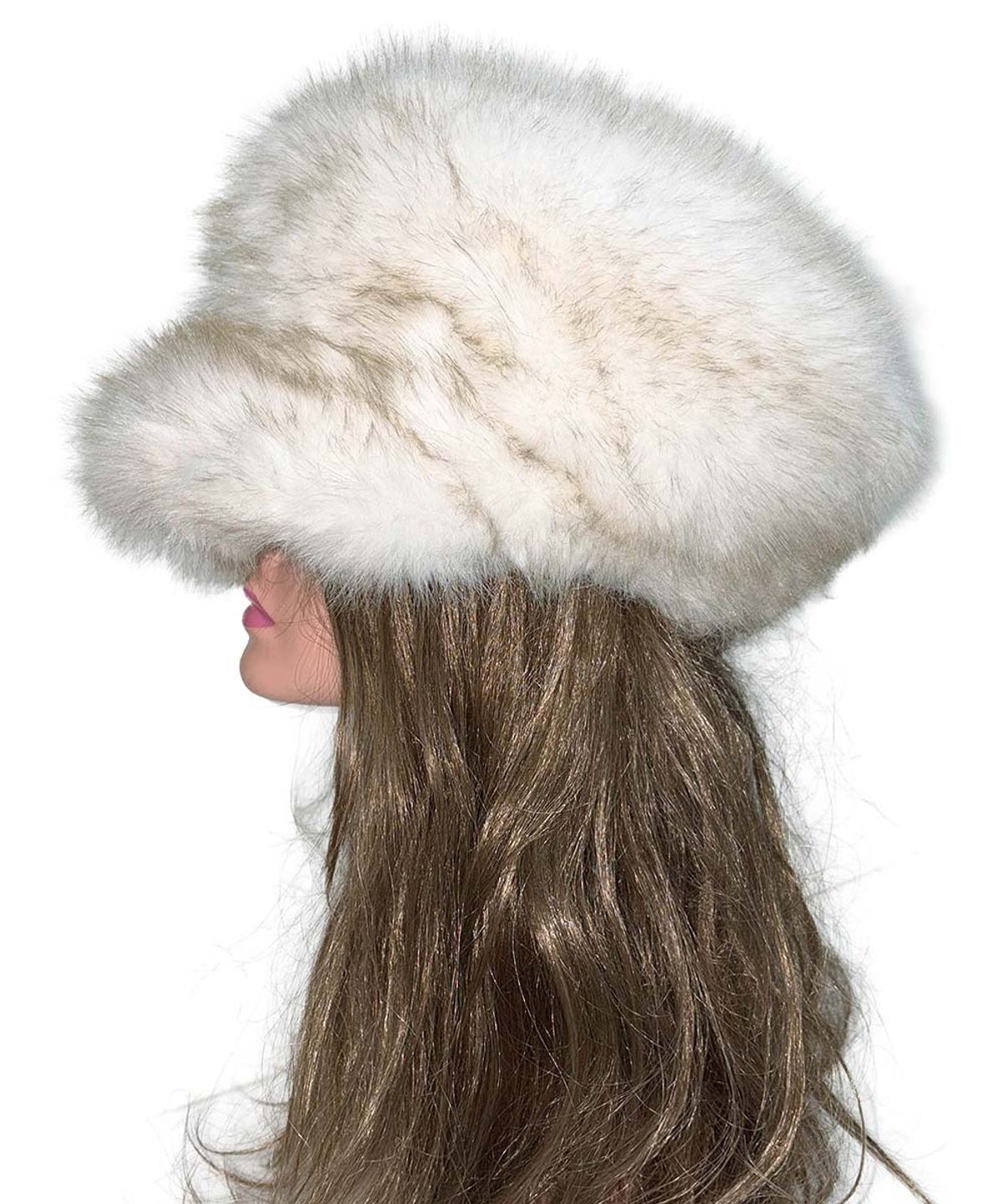 스컬프터(SCULPTOR) Chunky Fur Newsboy Cap White