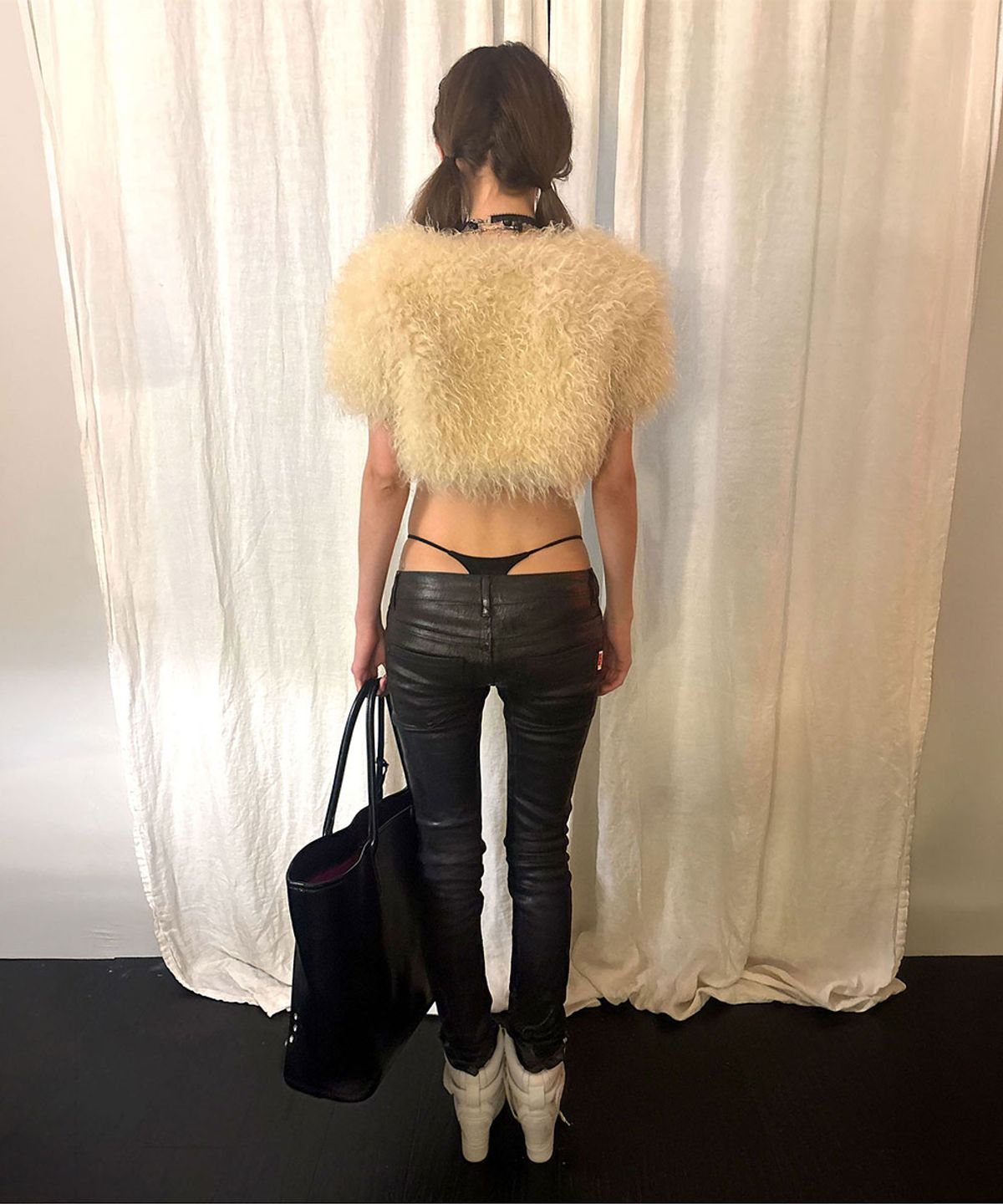 스컬프터(SCULPTOR) Wet Skinny Jeans Solid Black