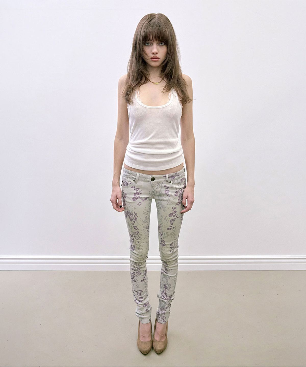 스컬프터(SCULPTOR) Wet Skinny Jeans Sage