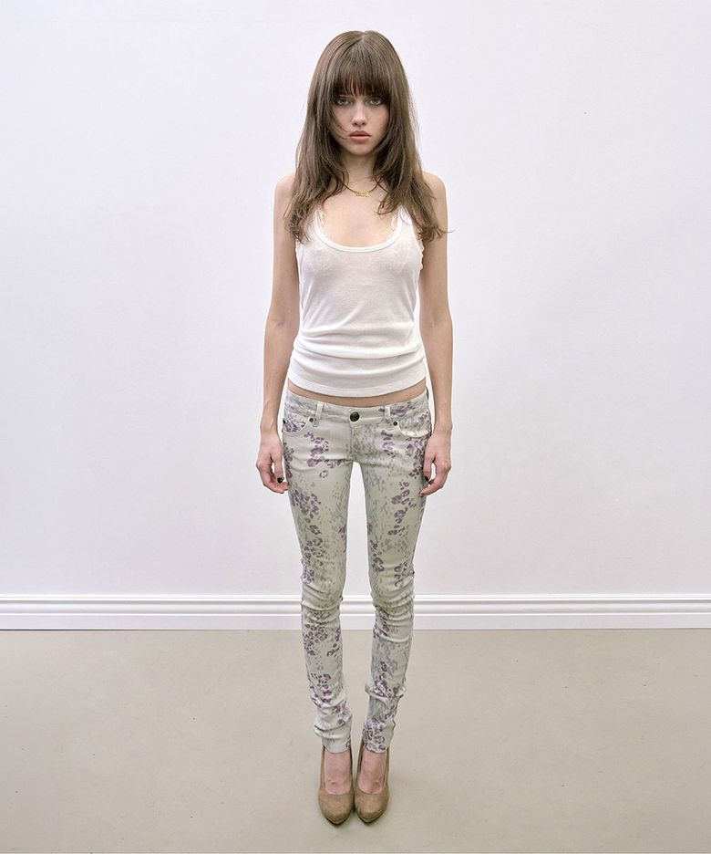 Wet Skinny Jeans Sage
