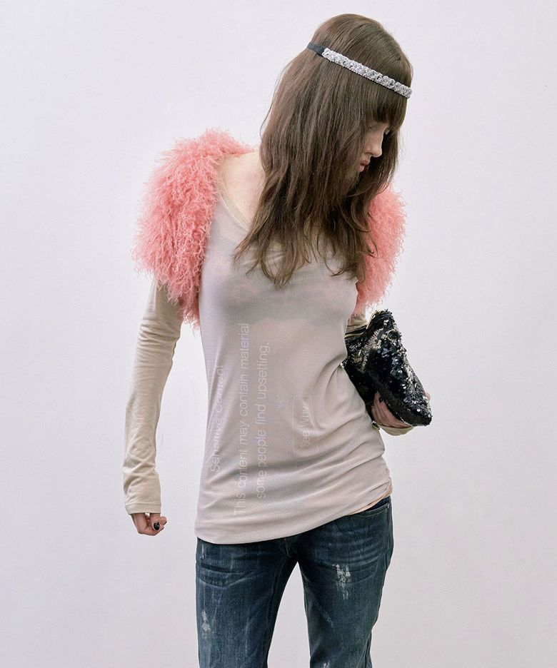 Shaggy Faux Fur Bolero Pink