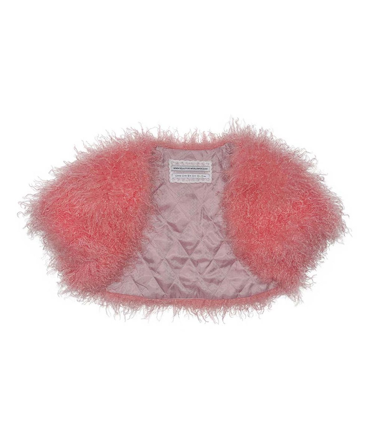 스컬프터(SCULPTOR) Shaggy Faux Fur Bolero Pink