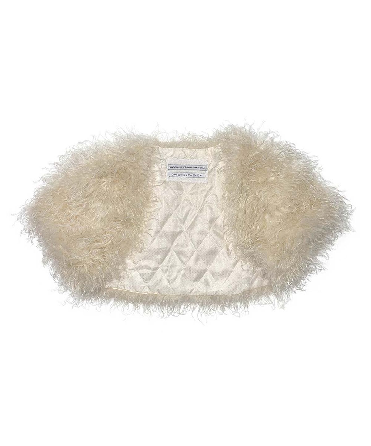 스컬프터(SCULPTOR) Shaggy Faux Fur Bolero Raw