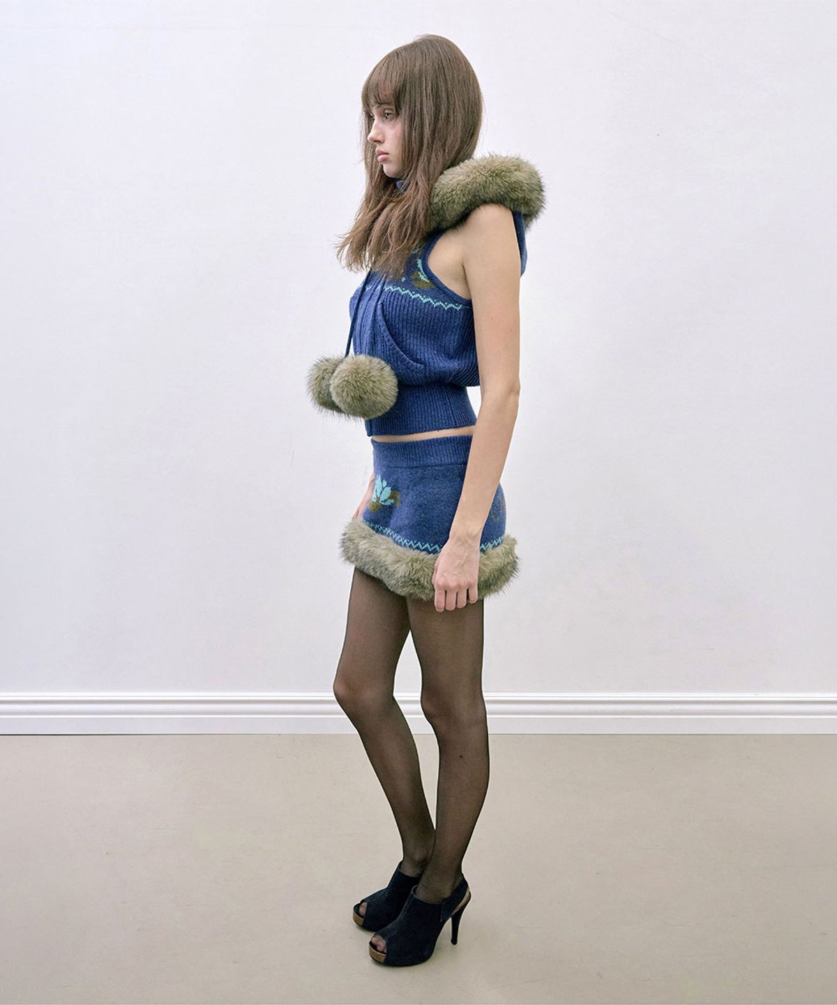 스컬프터(SCULPTOR) Zen Nordic Micro Skirt Navy