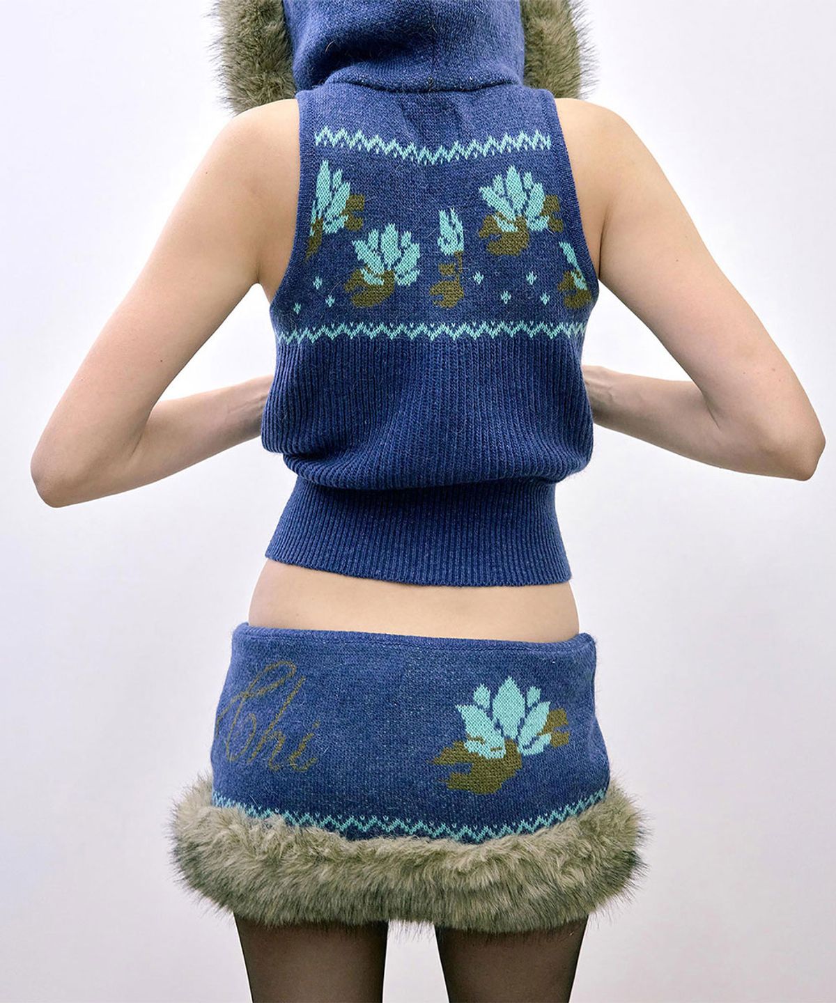 스컬프터(SCULPTOR) Zen Nordic Micro Skirt Navy