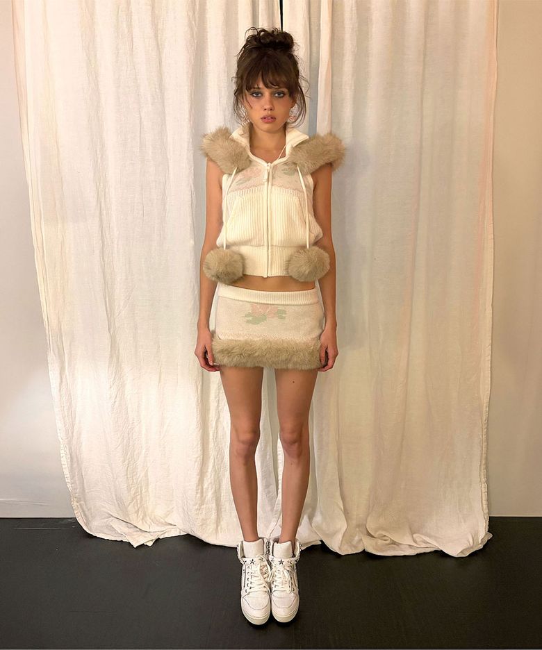 Zen Nordic Micro Skirt White