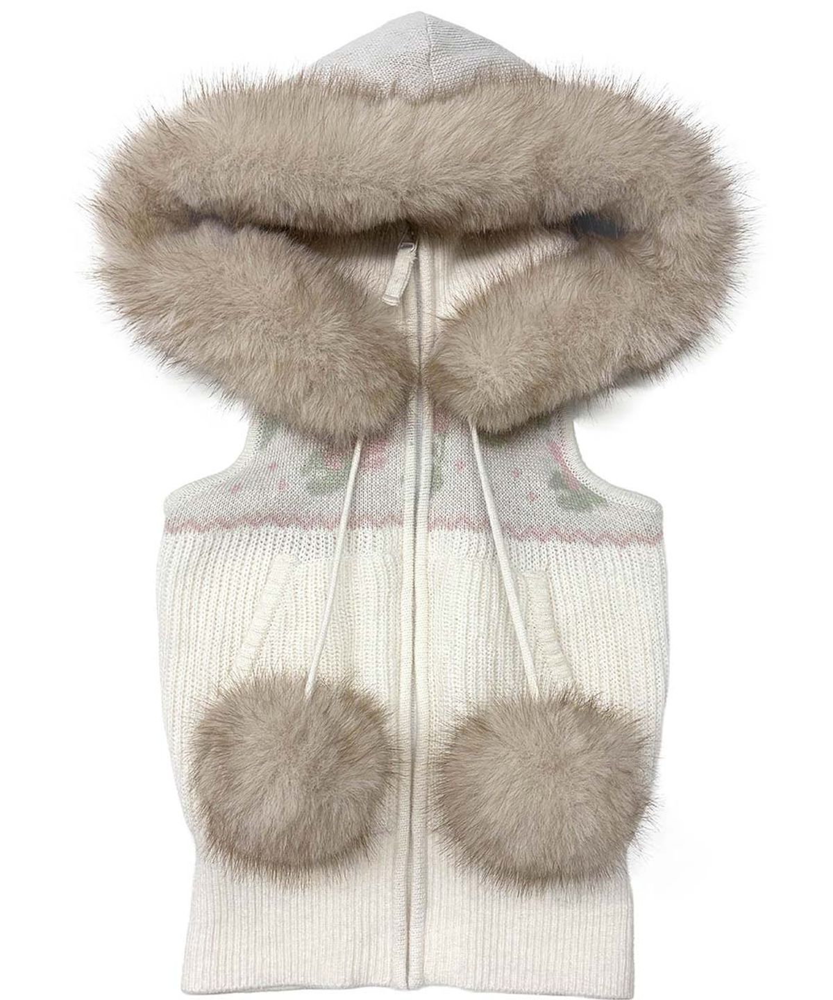 스컬프터(SCULPTOR) Zen Nordic Hooded Zip-Up Vest White