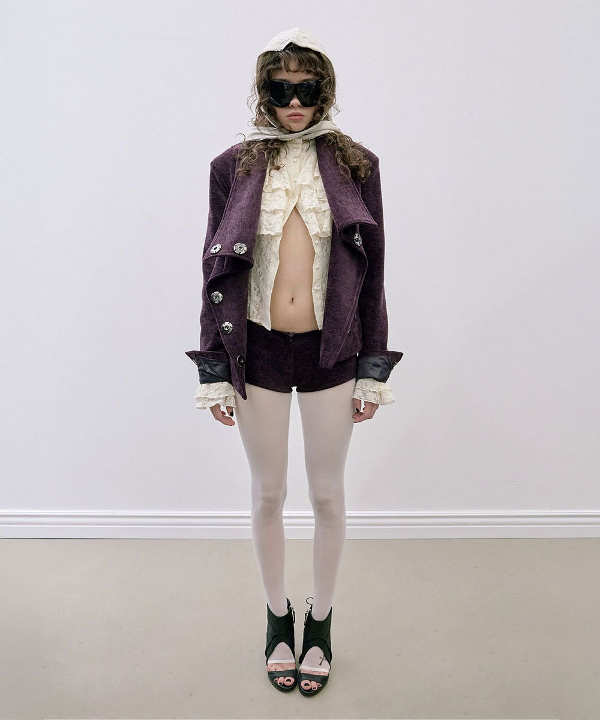 스컬프터(SCULPTOR) Corduroy Micro Shorts Deep Plum