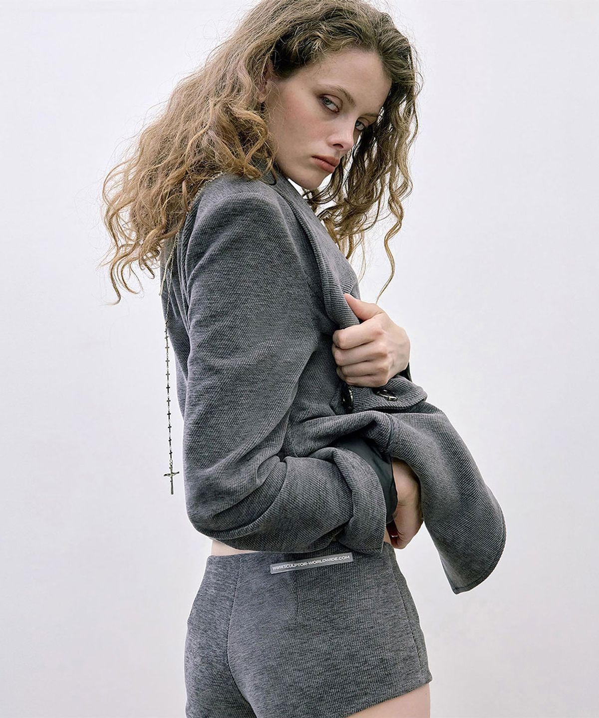 스컬프터(SCULPTOR) Corduroy Micro Shorts Charcoal