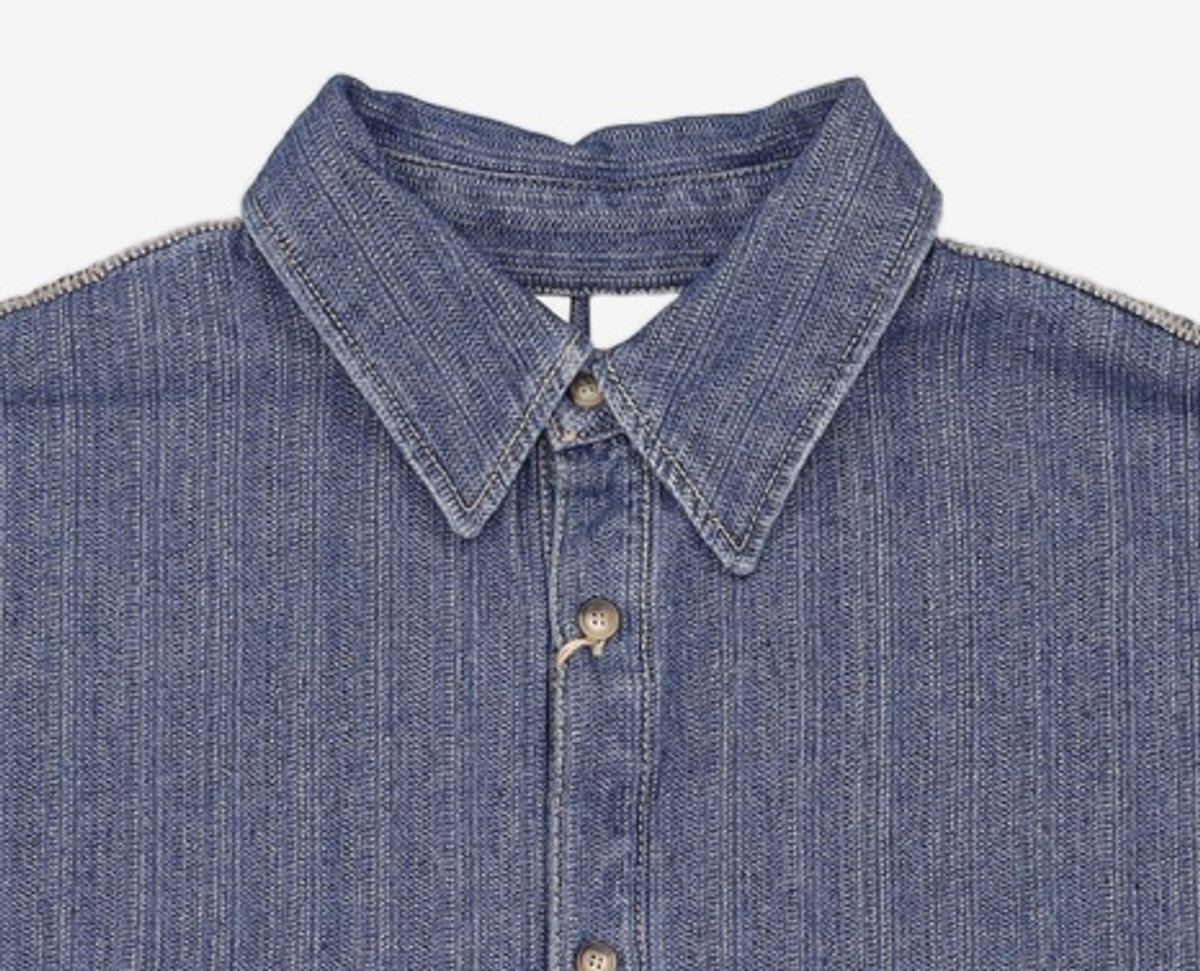 웨슬리 휴스턴(WESLEYHYUSTON) Rugged stitch denim shirt indigo M