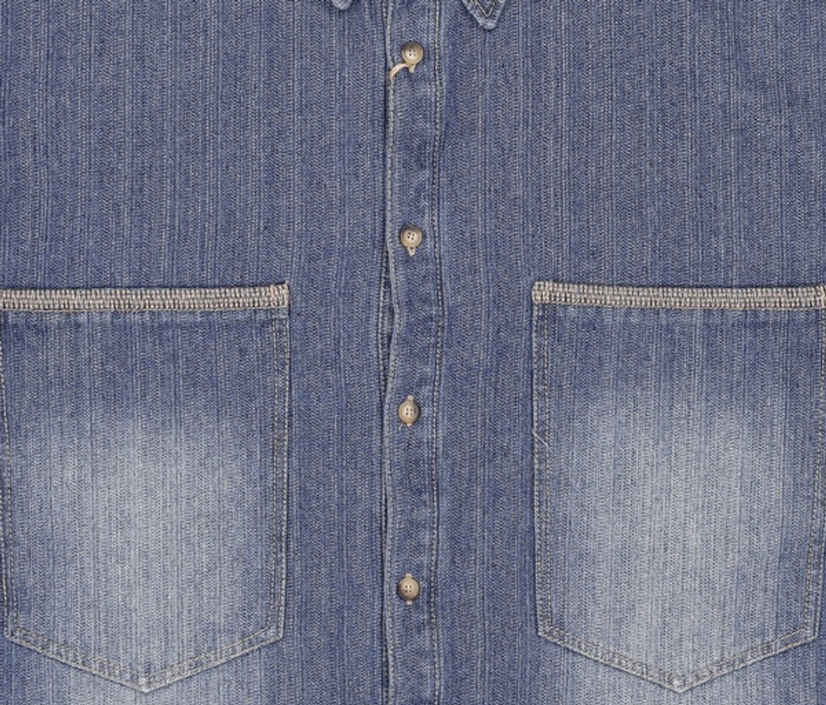 웨슬리 휴스턴(WESLEYHYUSTON) Rugged stitch denim shirt indigo M