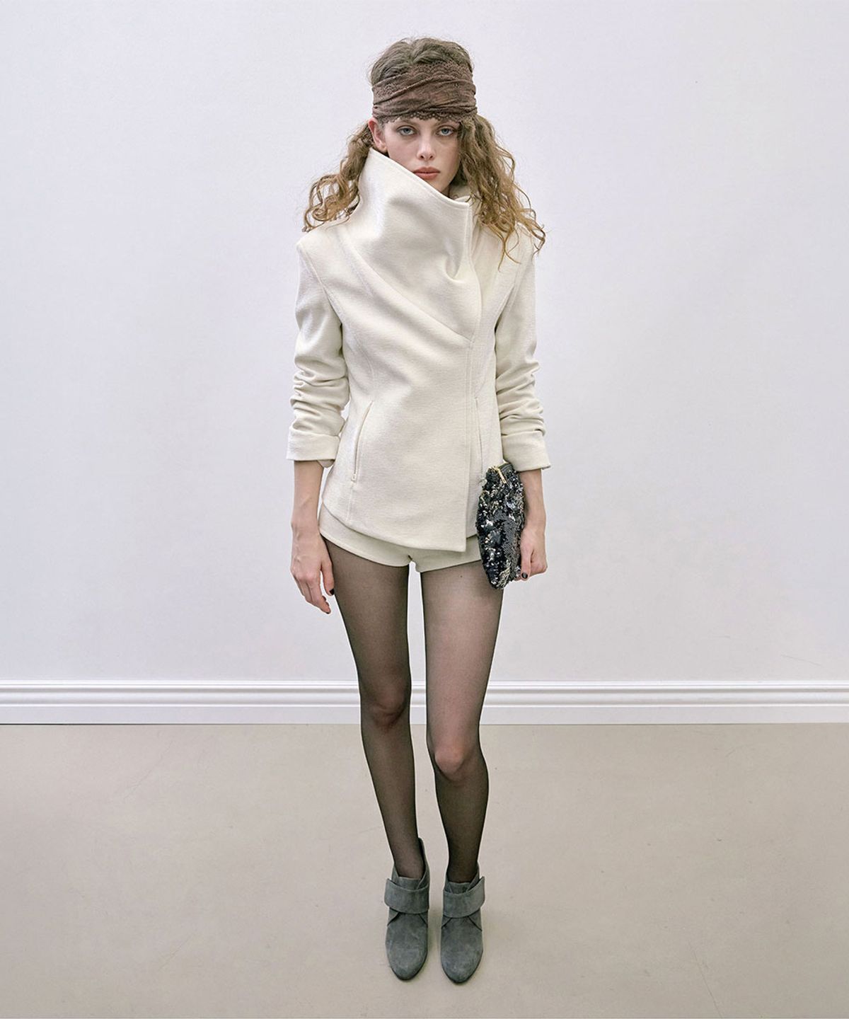 스컬프터(SCULPTOR) Corduroy Micro Shorts White