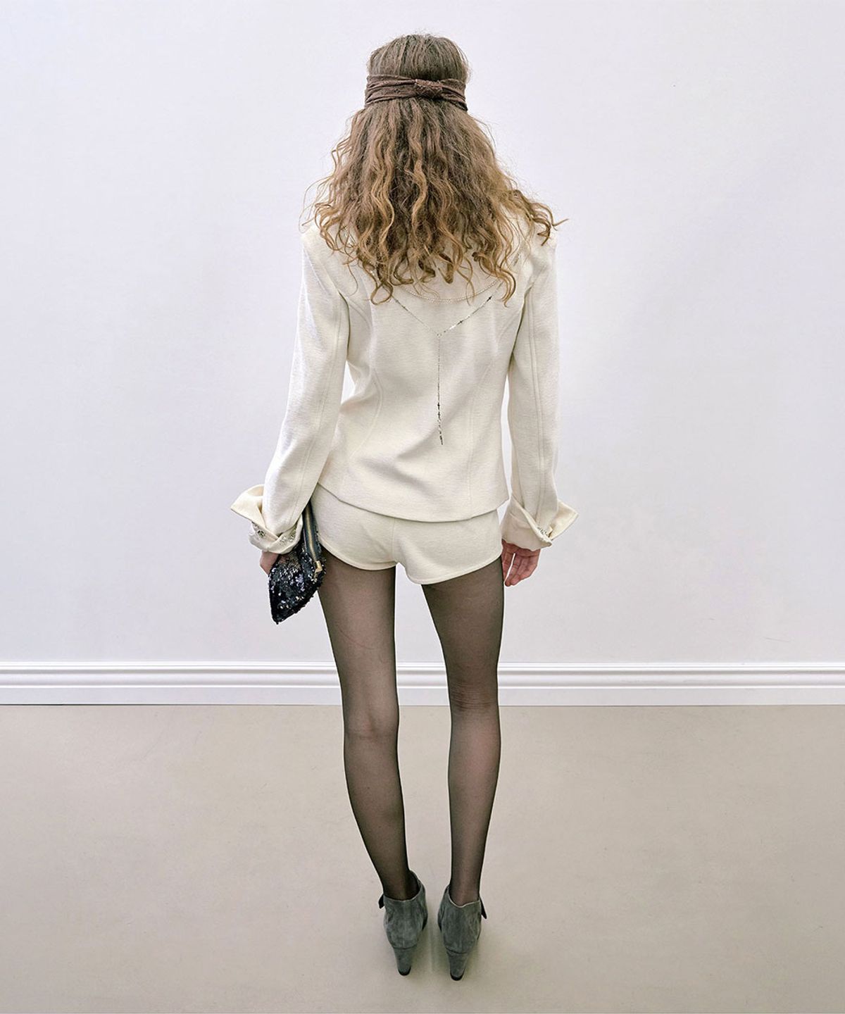 스컬프터(SCULPTOR) Corduroy Micro Shorts White