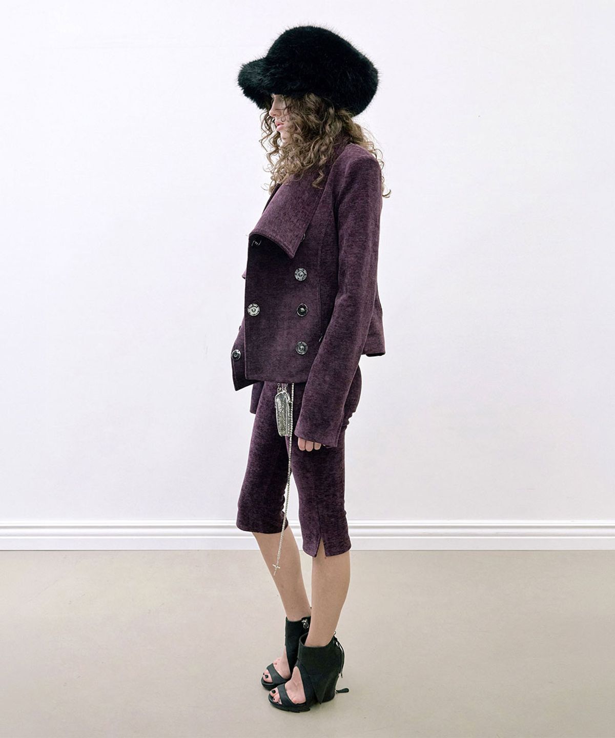 스컬프터(SCULPTOR) Mockneck Corduroy Jacket Deep Plum