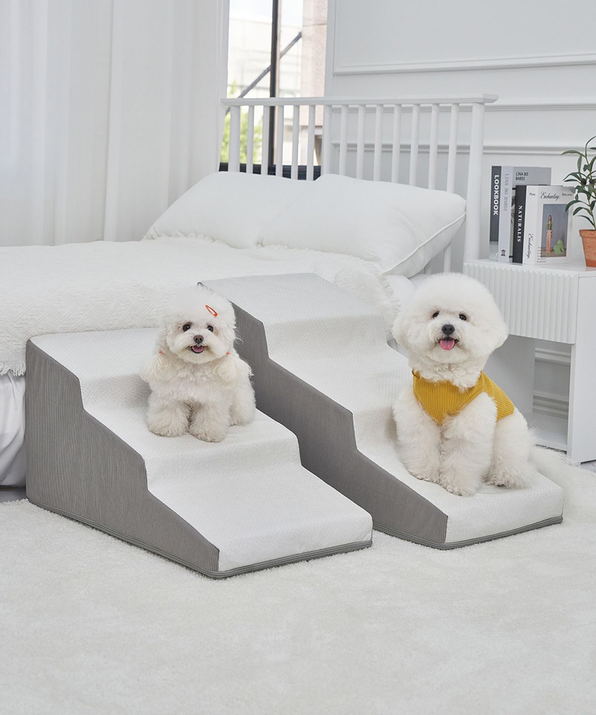 슈퍼펫(SUPERPET) 강아지계단 논슬립 슬개골보호 미끄럼방지 사선스텝