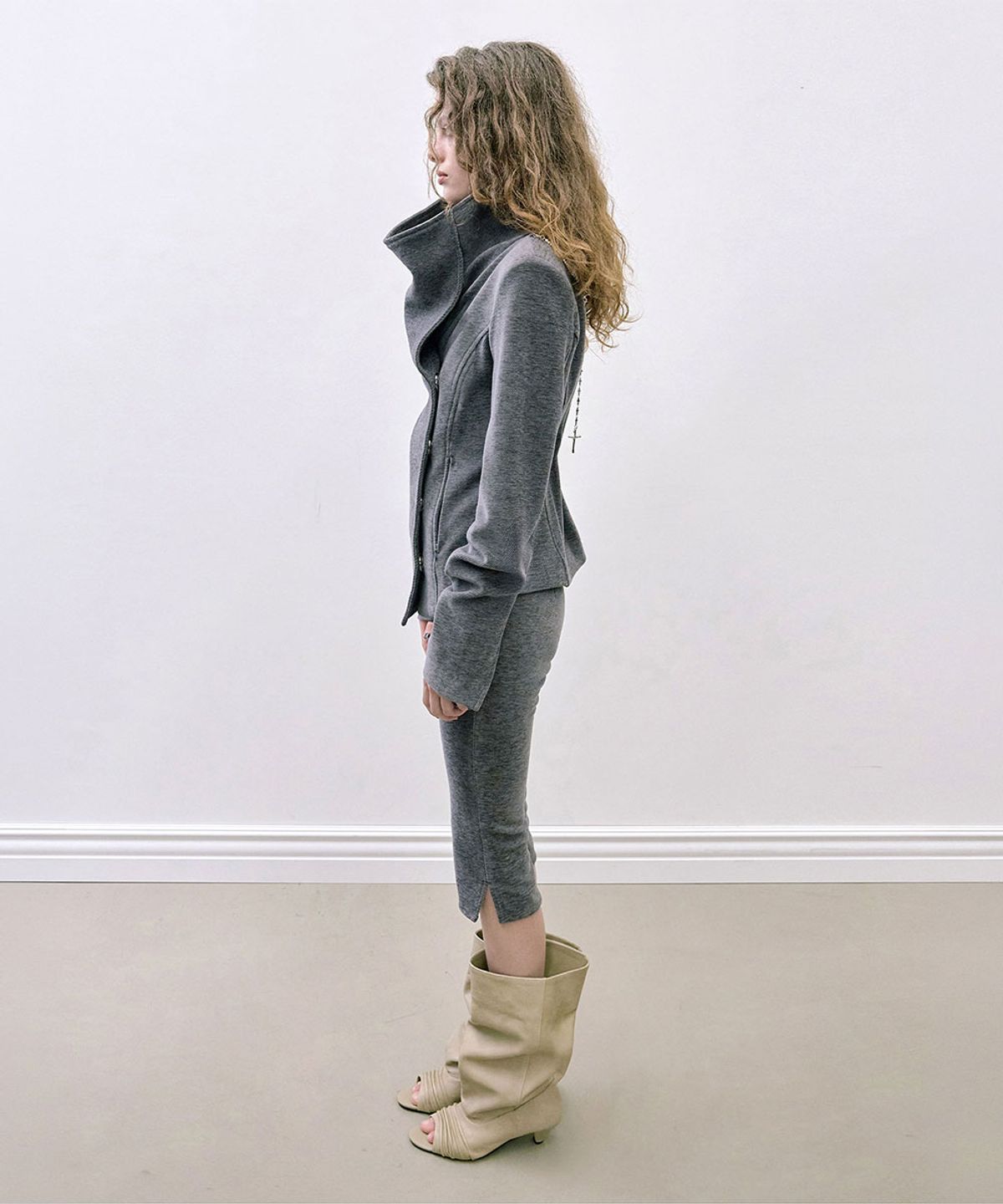 스컬프터(SCULPTOR) Mockneck Corduroy Jacket Charcoal