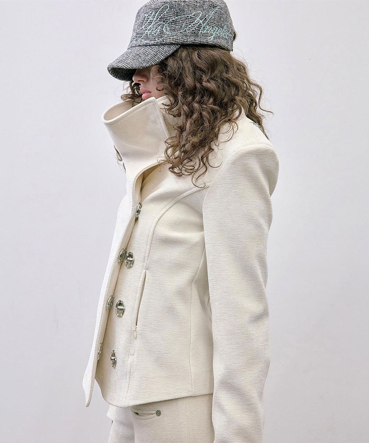 스컬프터(SCULPTOR) Mockneck Corduroy Jacket White