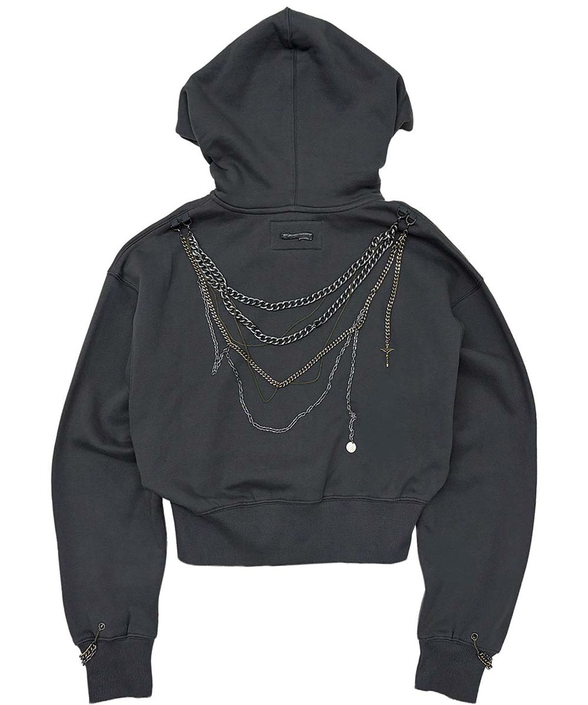 스컬프터(SCULPTOR) Chain Hooded Zip-Up Charcoal