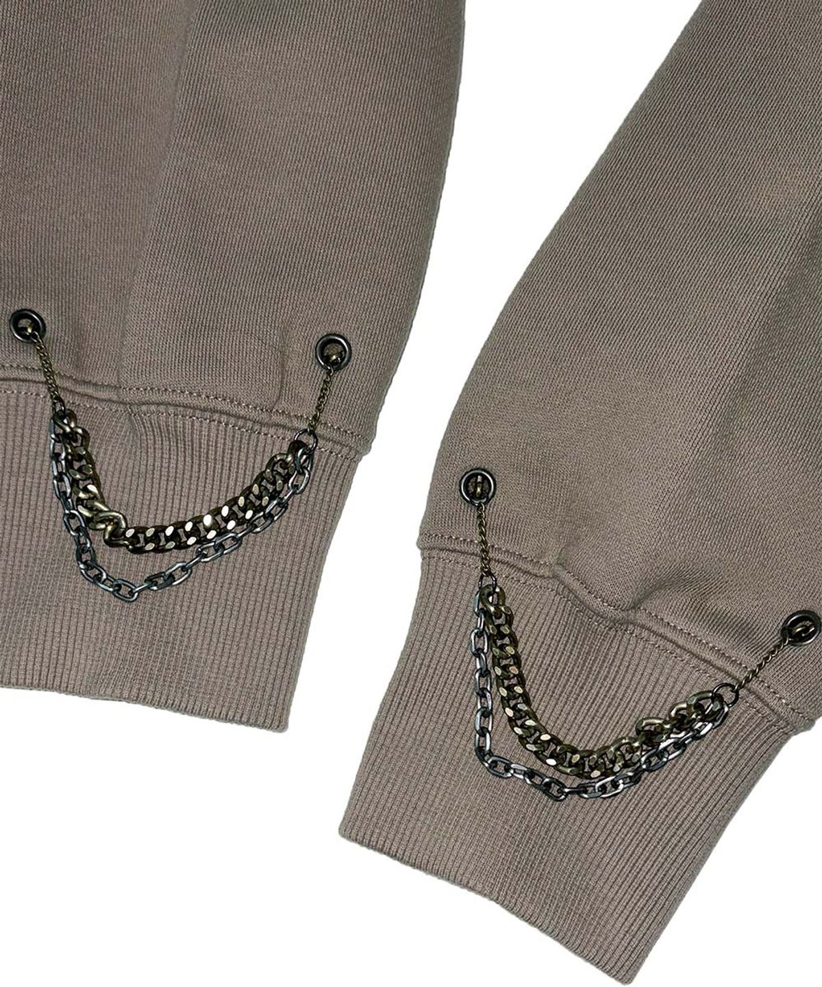 스컬프터(SCULPTOR) Chain Hooded Zip-Up Mocha