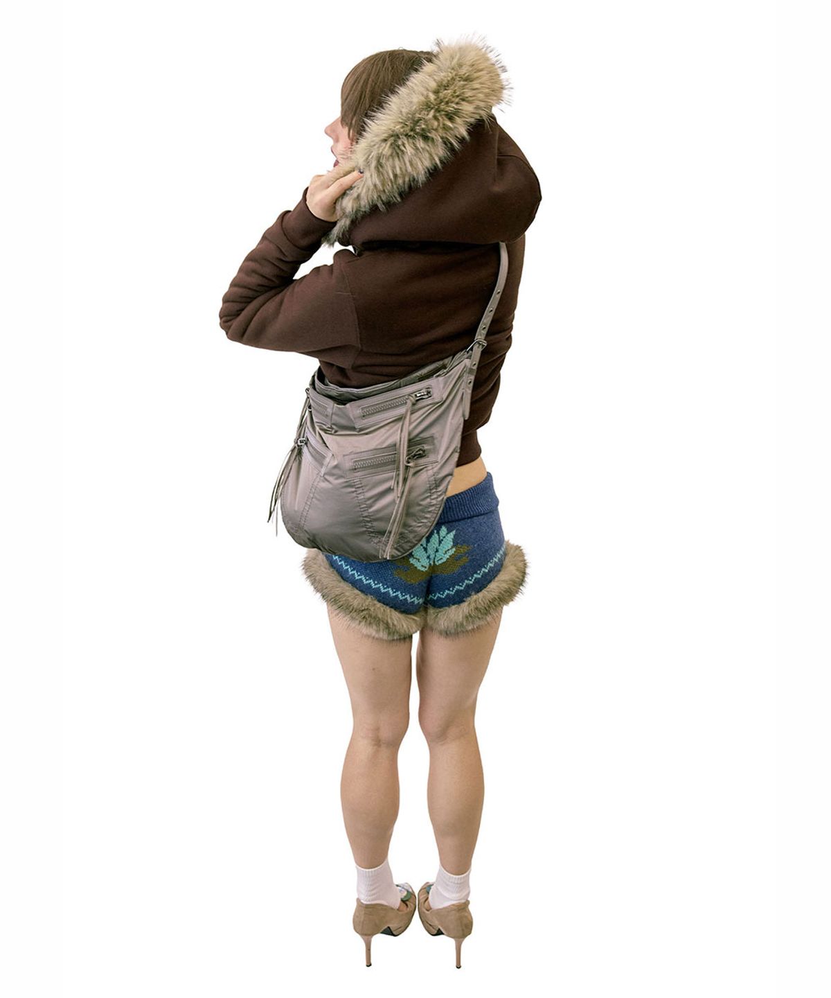 스컬프터(SCULPTOR) Metallic Hobo Bag Gun Metal